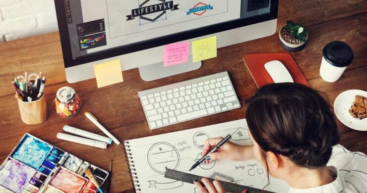 Ideas Creative Occupation Design Studio Drawing Startup Concept